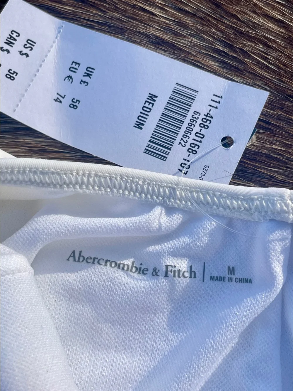 Abercrombie &‎ Fitch Cheeky Rainbow Stripe One Piece Swimsuit M NWT